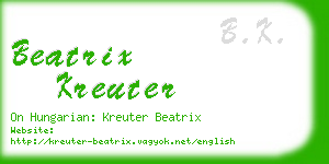 beatrix kreuter business card
